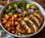 Maple Dijon Chicken Bowl with Roasted Sweet Potatoes & Veggies